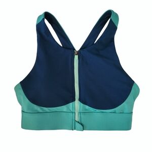 NWT Fabletics Zip-Up Sports Bra - Blue & Turquoise